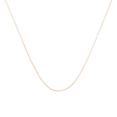 10K Gold 0.5 mm Slender & Dainty Fine Rope Chain Necklace