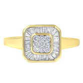 10K Yellow Gold Diamond Cocktail Ring (1/2 Cttw, I-J Color, SI2-I1 Clarity)