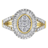 10kt Yellow Gold Diamond Cocktail Ring (1 cttw, H-I Color, SI2-I1 Clarity)