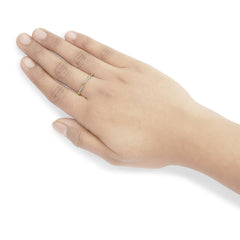 14K Yellow Gold 1/10 Cttw Diamond Twist Band Ring