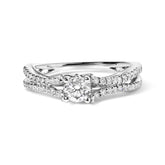 14K White Gold 5/8 Cttw Diamond Split Shank Engagement Ring (G-H Color, VS2-SI1 Clarity) - Size 7