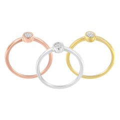 .925 Sterling Silver Diamond Oval Shaped Stackable Promise Ring Set (1/6 Cttw, J-K Color, I1-I2 Clarity)