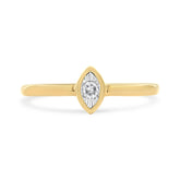 14K Yellow Gold Plated .925 Sterling Silver 1/20 Cttw Miracle Set Diamond Ring (J-K Color, I1-I2 Clarity)