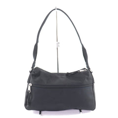 BALENCIAGA 787574 Explorer Nylon One-Shoulder Bag with Logo, Black, Made in Italy, Women's — Like New