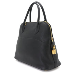 Hermes Bolide 31 2-way Handbag/Shoulder Bag, Taurillon Clemence Leather, Black, Z Stamp, Gold Hardware — Like New