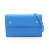 Hermes Snap To Go Shoulder Bag Handbag Leather Veau Epsom Women's Blue — New - Store Return