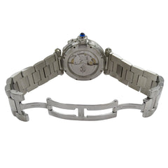 Cartier Pasha Men's Watch, Power Reserve, GMT, Date, Automatic, Stainless Steel (SS), W31037H3, Silver, Round — Good