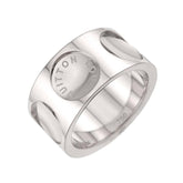 Louis Vuitton Petit Bague Empreinte Ring #53, 18K WG (White Gold 750) — Like New