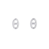 Hermes Farandole Earrings, Chaine d'Ancre Motif, TPM SV925 Silver, HERMES Stud — Like New