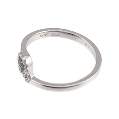 Gucci GG Running Diamond Ring #8 18K WG White Gold 750 — Like New