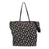 Prada TESSUTO STAMPAT 1BG189 Women's Nylon,Leather Shoulder Bag,Tote Bag Black,Pink,Yellow — Like New