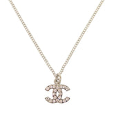Like new Chanel Coco Mark A28942 Metal Rhinestone Silver Necklace 0460CHANEL — Like New