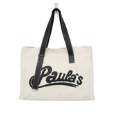 Loewe Paula's Ibiza Women,Men Canvas,Leather Tote Bag Black,Off-white — Like New