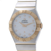 OMEGA Constellation Brushed 12P Diamond 123.20.27.60.55.006 Women's Watch SSx18KRG Rose Gold 40557 — Very Good