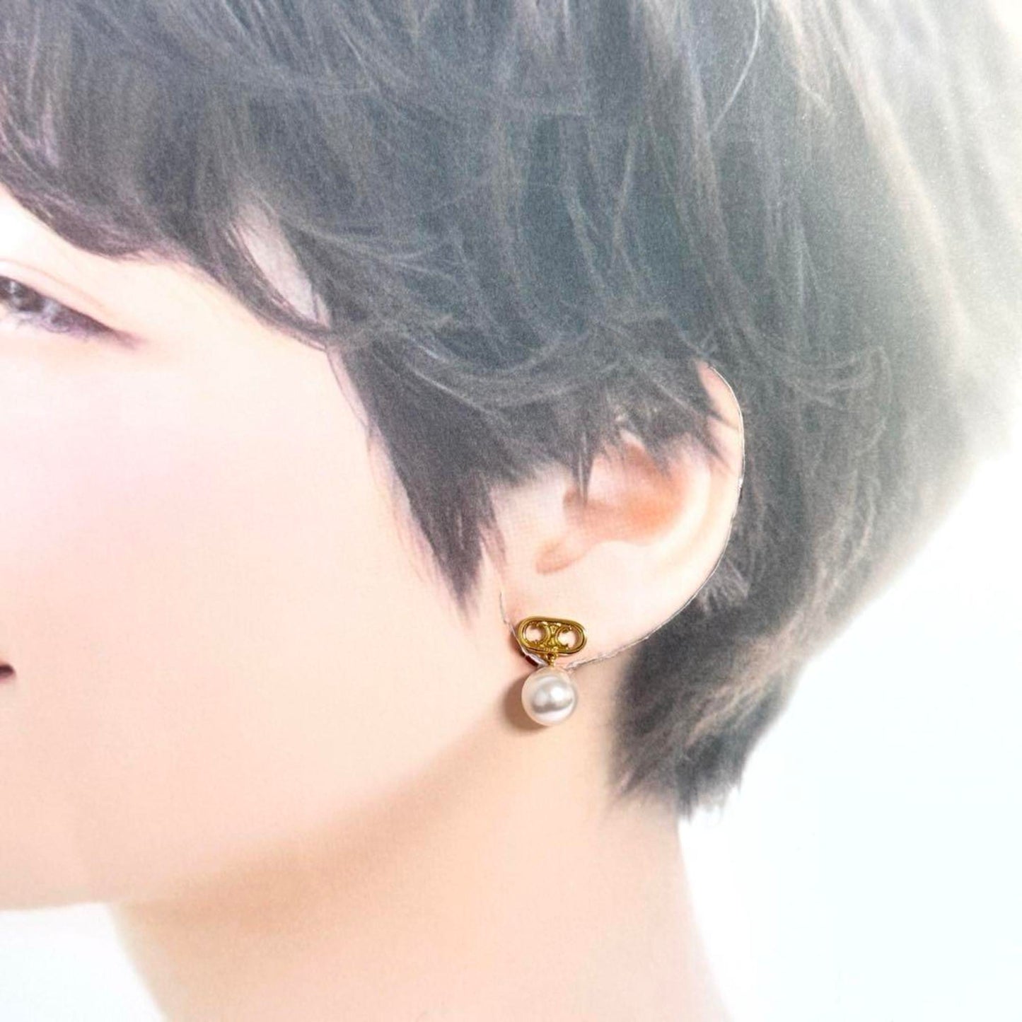 Celine Women's Les Perles Stud Earrings with Imitation Pearls