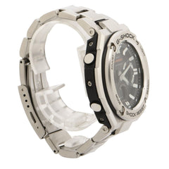 CASIO GSHOCK GSTEEL GSTW100 Series Watch (GSTW110D1AJF) in Black and Silver Resin with Stainless Steel Case for Men — Good