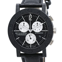 BVLGARI Bulgari Chronograph BBW38CGLDCH 6 BB38CLCH Men's Watch Carbon x Leather 40531 — Like New