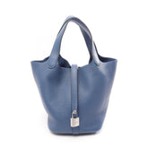 Hermes Picotin Lock PM Blue Tie Handbag, Taurillon Clemence Leather, Women's — New - Store Return