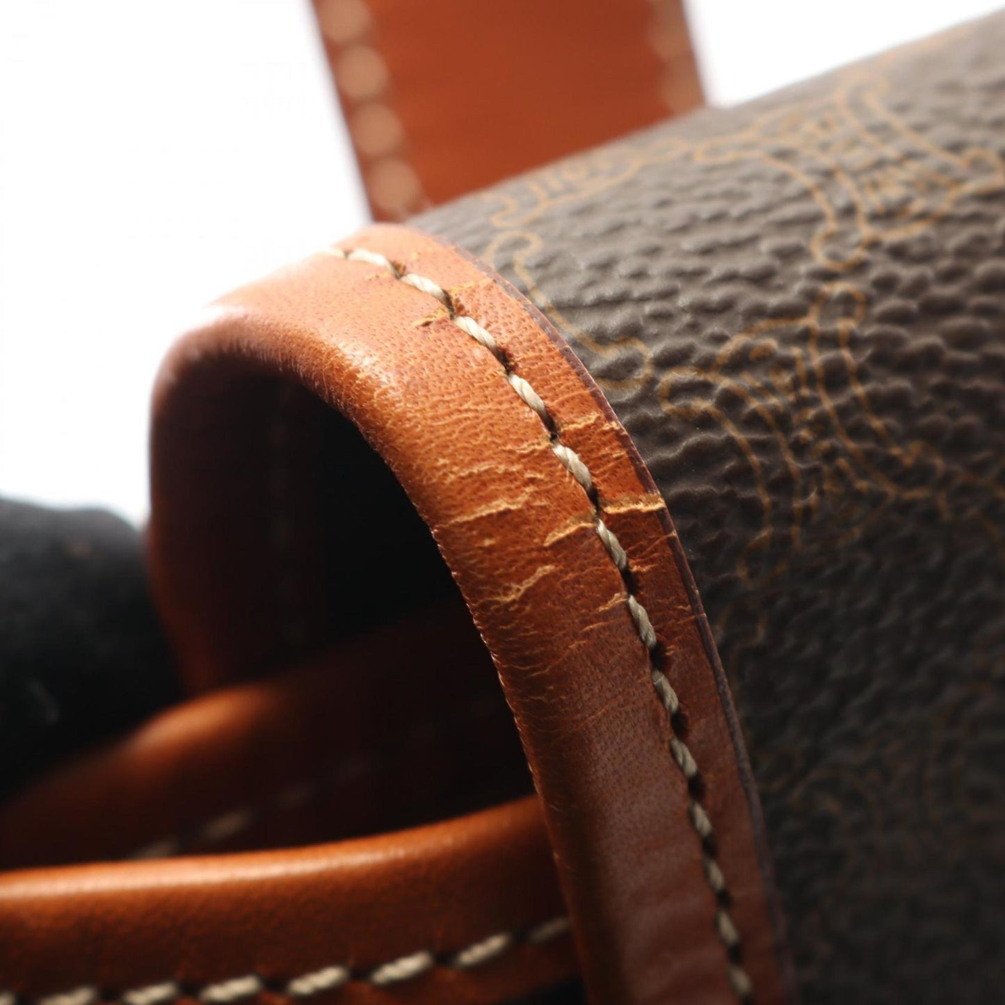 Celine Macadam Backpack, Coated Canvas and Leather, Women's, Brown