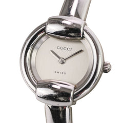 GUCCI Quartz Watch Bangle 1400L Silver Dial Women's — Very Good