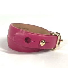 Salvatore Ferragamo Double Gancini Bracelet Leather Women's Pink M-240910-5 — Like New