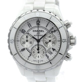 CHANEL J12 Chronograph Ceramic Automatic Mens Watch H1007 Polished — Very Good