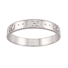 Gucci Icon Ring #25, 18K WG (White Gold 750) — Like New