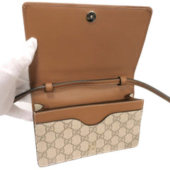 Gucci GUCCI Shoulder Bag GG Emblem Super Brown Web 2WAY Supreme Beige 820688 FAD6L 9758 Men's Women's — New - Store Return