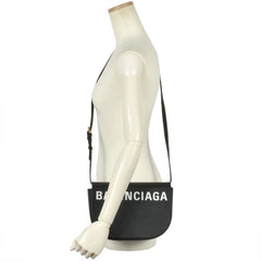 BALENCIAGA Ville Day Shoulder Bag Leather 542207 Black — Like New