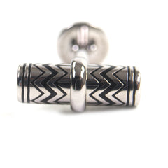 LOUIS VUITTON M66948 V-Karakoram Cufflinks, Silver, Made in Italy, Men's, Business Recommended ◎ — Like New