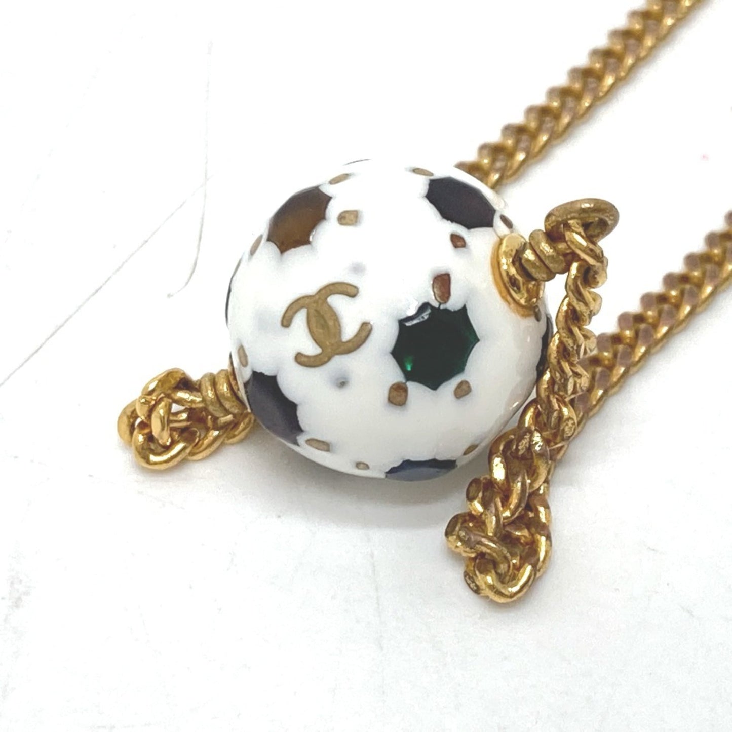 CHANEL 98P Coco Mark Soccer Accessory Bracelet Metal Women's Gold