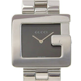 GUCCI Watch 4600L Stainless Steel Swiss Made Silver Quartz Analog Display Black Dial Ladies — Good