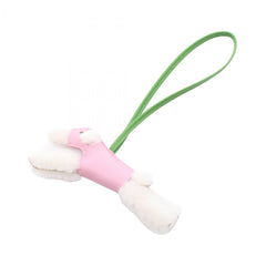 Hermes Hermès Anjo Milo Buddy Charm, Mouton, Women's, Pink, Green, White — New - Store Return