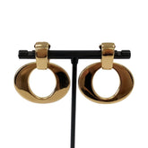 Christian Dior Vintage Oval Earrings, GP Gold Color, Women's — Like New