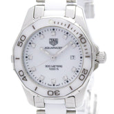 TAG HEUER Aquaracer Diamond Steel Quartz Ladies Watch WAY141D Polished — Very Good