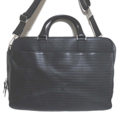 DIOR HOMME Leather Briefcase Business Bag with PC Pocket, Black, Men's — Like New
