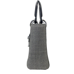 Christian Dior Lady Mini Houndstooth Shoulder Bag MA-0969 Gray Women's — Like New