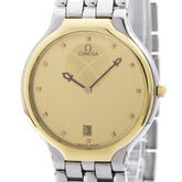OMEGA De Ville Symbol K18 Gold Steel Quartz Mens Watch 196.0316 Polished — Very Good