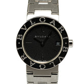 BVLGARI Watch BB23SS Quartz Black Dial Stainless Steel Women's — Very Good