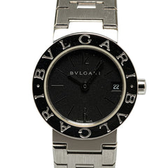 BVLGARI Watch BB23SS Quartz Black Dial Stainless Steel Women's — Very Good