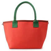 Hermes Tote Bag So Cabas Petit H Orange Green Canvas Epsom Handbag HERMES — Like New