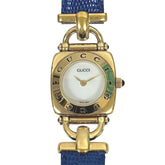 Gucci GUCCI watch, total weight 24g, stainless steel, genuine leather strap, quartz movement, white dial, 6300L — Good