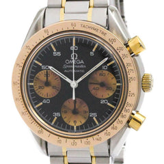 OMEGA Speedmaster Automatic 18K Gold Steel Mens Watch 175.0033 Polished — Very Good