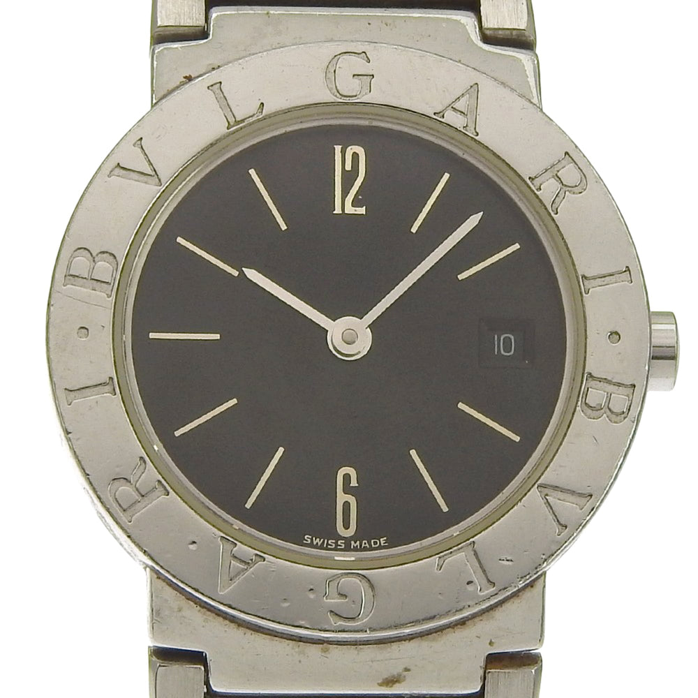 BVLGARI Wristwatch BB26SSD Stainless Steel Quartz Analog Display Black Dial Women's — Good