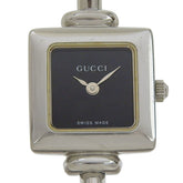 Gucci 1900L Stainless Steel Quartz Analog Watch with Black Dial for Women — Good