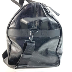 LOUIS VUITTON M23786 LV SKI Monogram Storm Keepall 55 Travel Bag, 2-Way Shoulder Bag/Boston Leather, Men's/Women's, Black, Like New — Like New