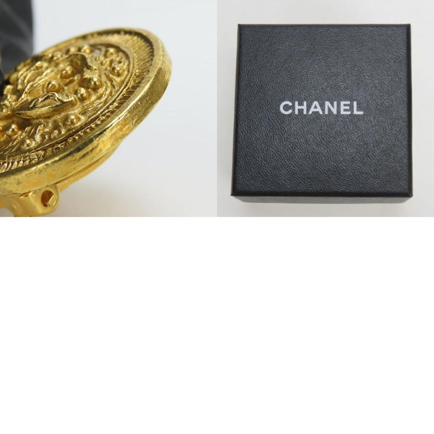Chanel Coco Mark Metal Earrings, Gold Plated, 94A, Women's, CHANEL