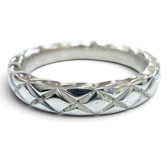 CHANEL J11387 PT950 Diamond Coco Crush 5P Ring with Certificate (June 2021) - Platinum, Size 44, Weight 3.5g Women's — Like New