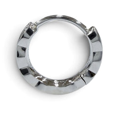 CHANEL J12687 Coco Crush Collection Single Mini Hoop Earrings AU750 (WG) White Gold, Weight 1.72g, Women's — Like New