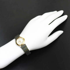 Omega Constellation Brushed Two-Tone 123 20 24 60 02 002 Women's Watch Silver 18K Yellow Gold Quartz — Very Good